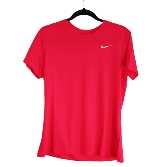 The Nike Tee Dri Fit Womens Shirt Orange Coral  NWT Athletic Sporty Size Medium - Picture 1 of 5